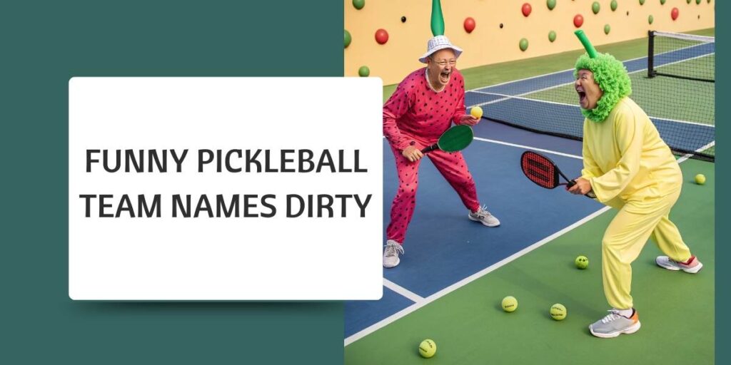 Funny Pickleball Team Names Dirty